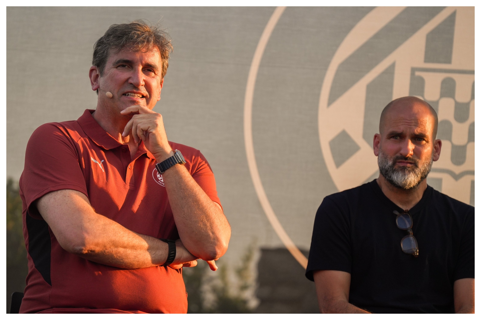 Ferran Soriano junto a Pere Guardiola, presidente del Consejo de Administración del club