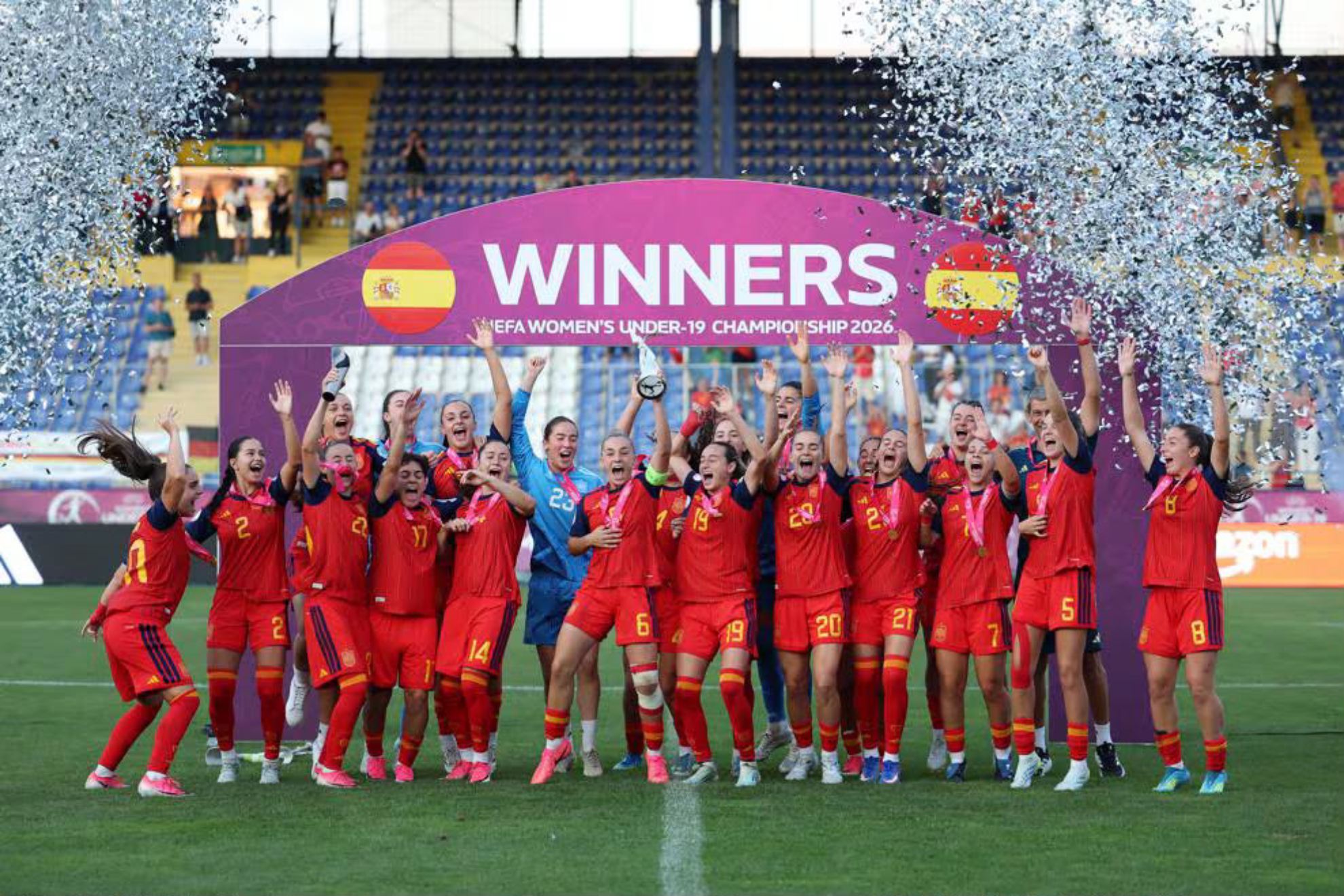 La Sub'19 española celebra su victoria en el Europeo de 2026 UEFA
