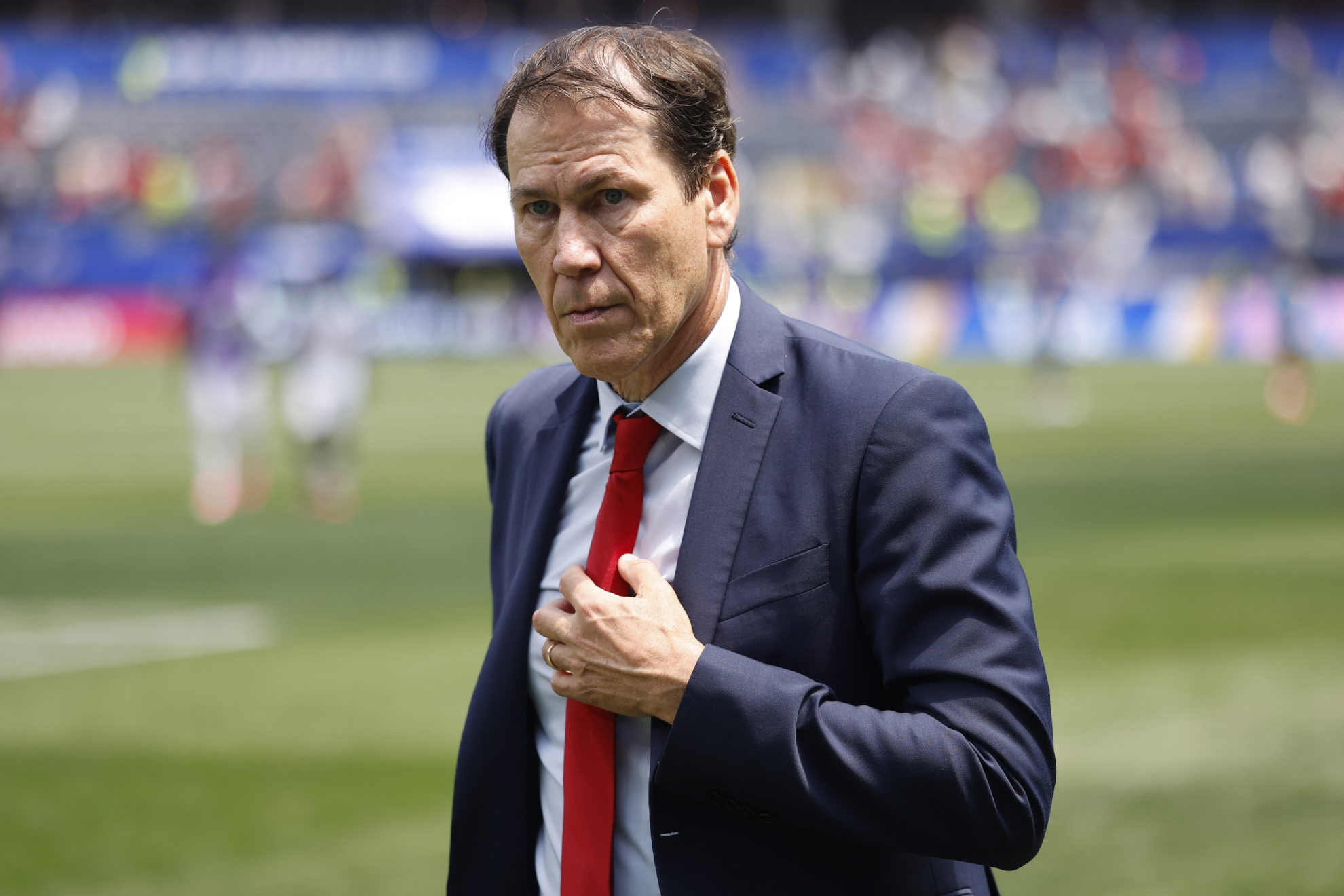 Rudi García, seleccionador de Bélgica, durante el partido.