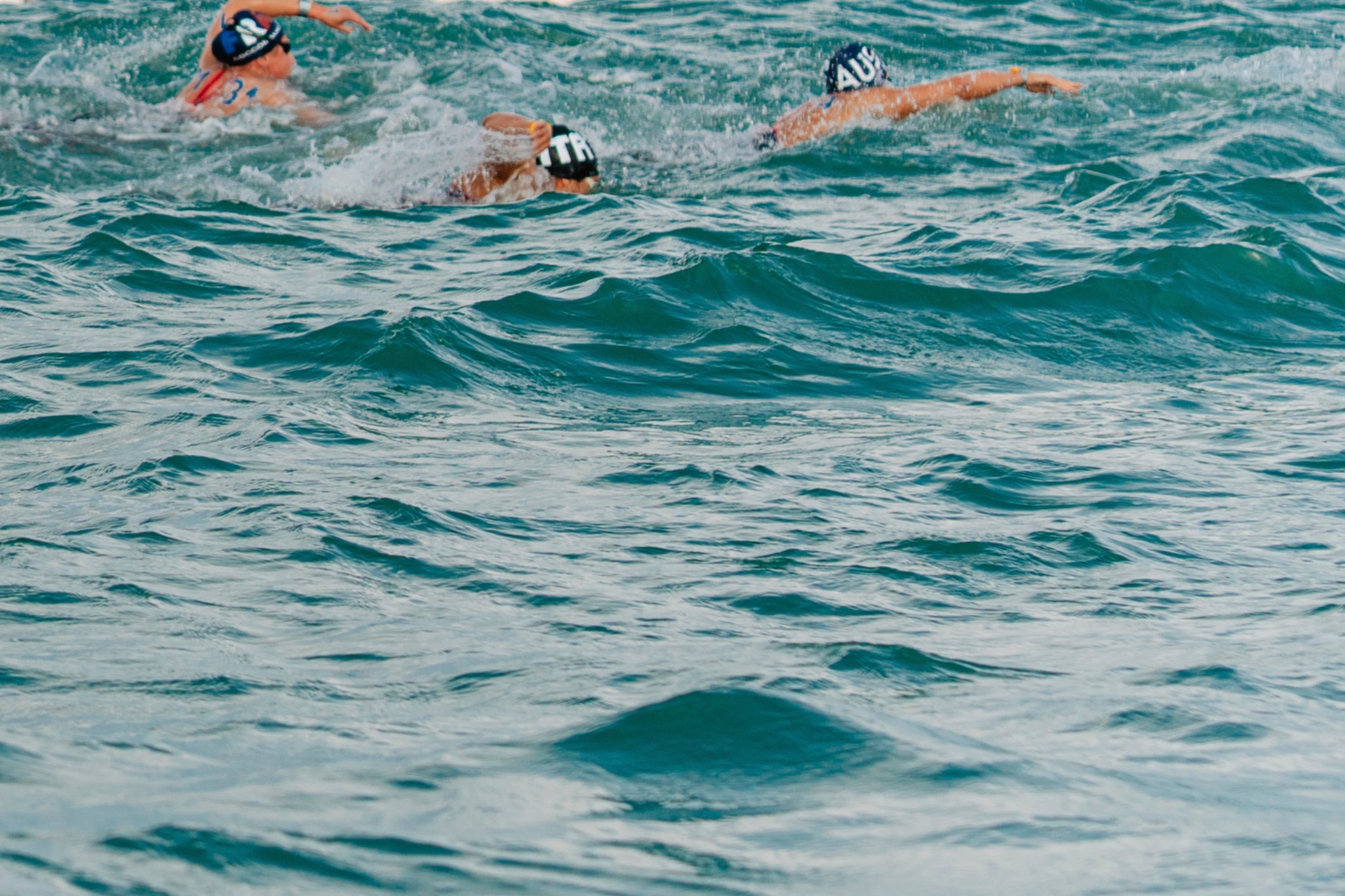 Imagen de archivo de una prueba de natación en aguas abiertas