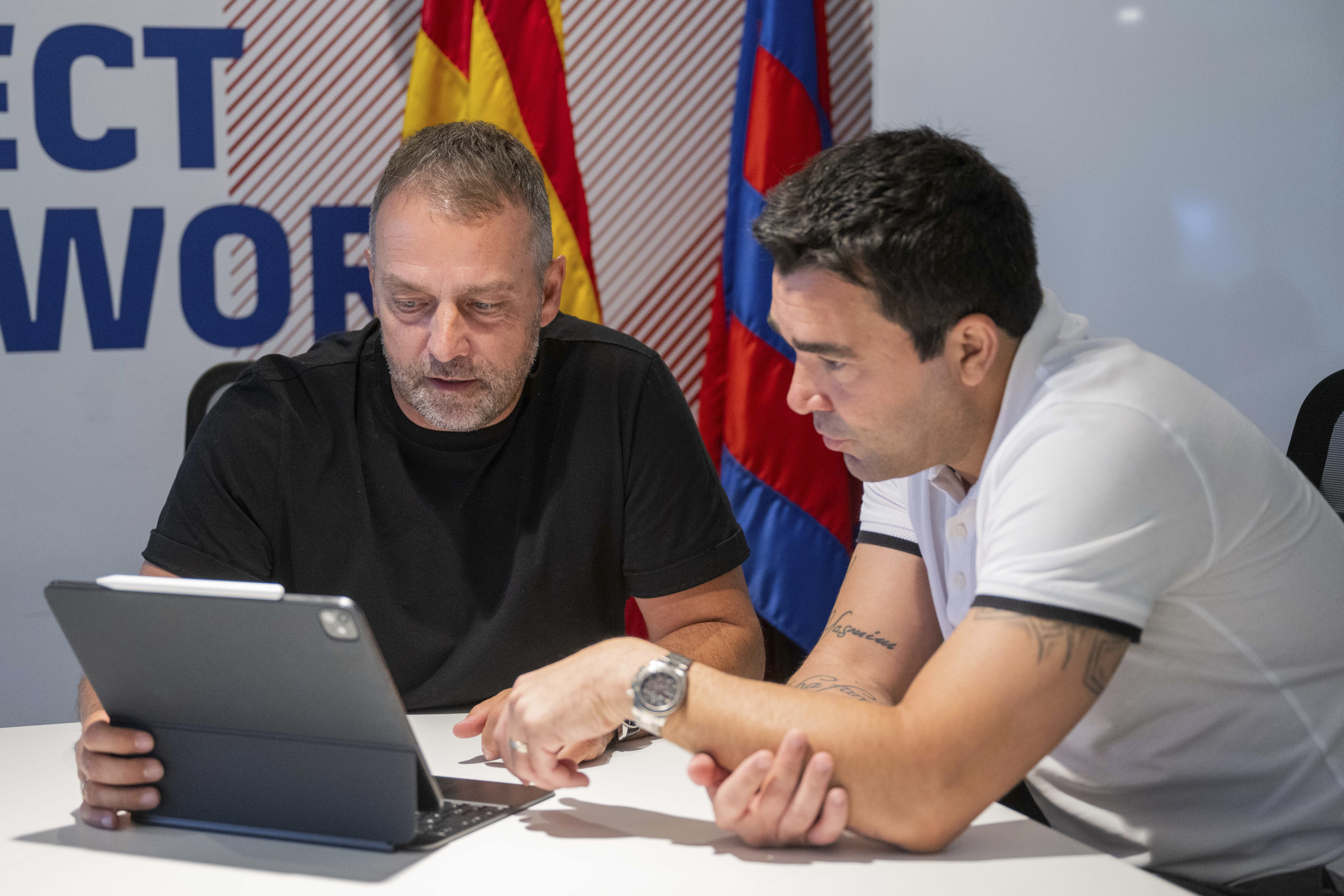 Hansi Flick y Deco. FCB