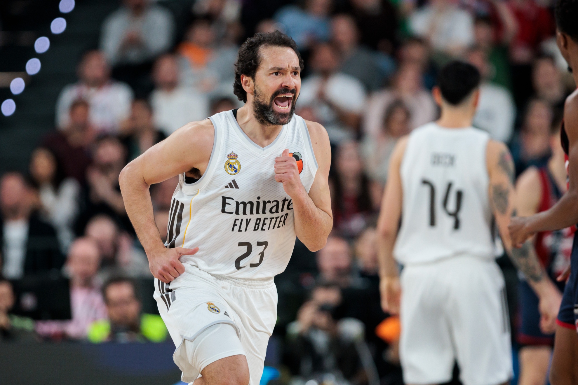 Sergio Llull, durante un partido de la Copa del Rey 2026 con el Real Madrid.