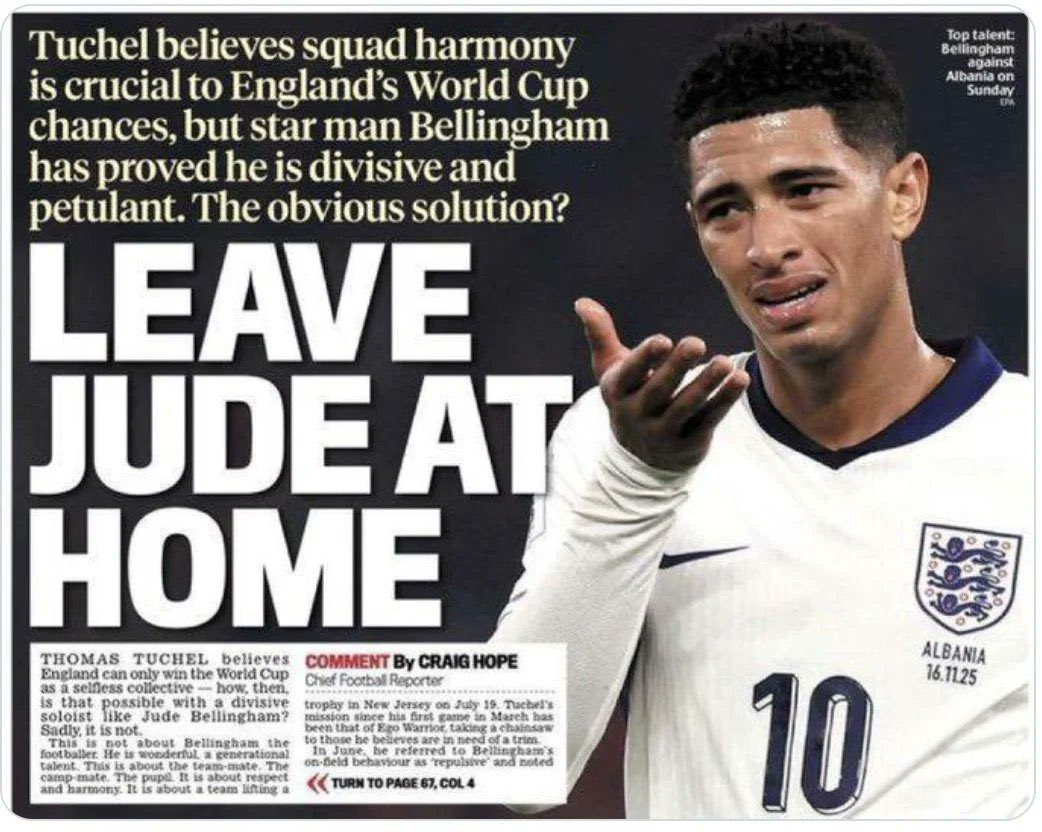 El mensaje del Daily Mail, escrito por Craig Hope, redactor jefe de fútbol de dicho medio.