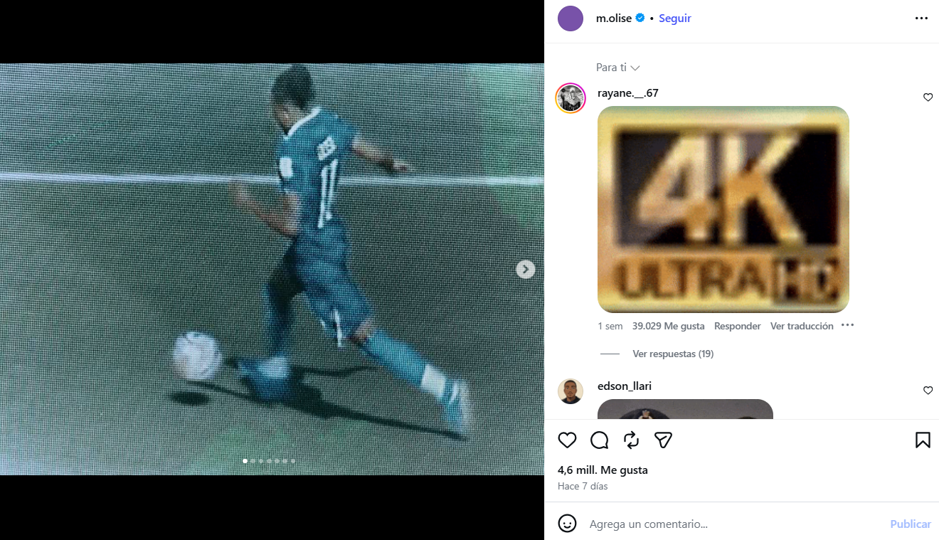 Las fotografías que sube Olise a su cuenta de Instagram.