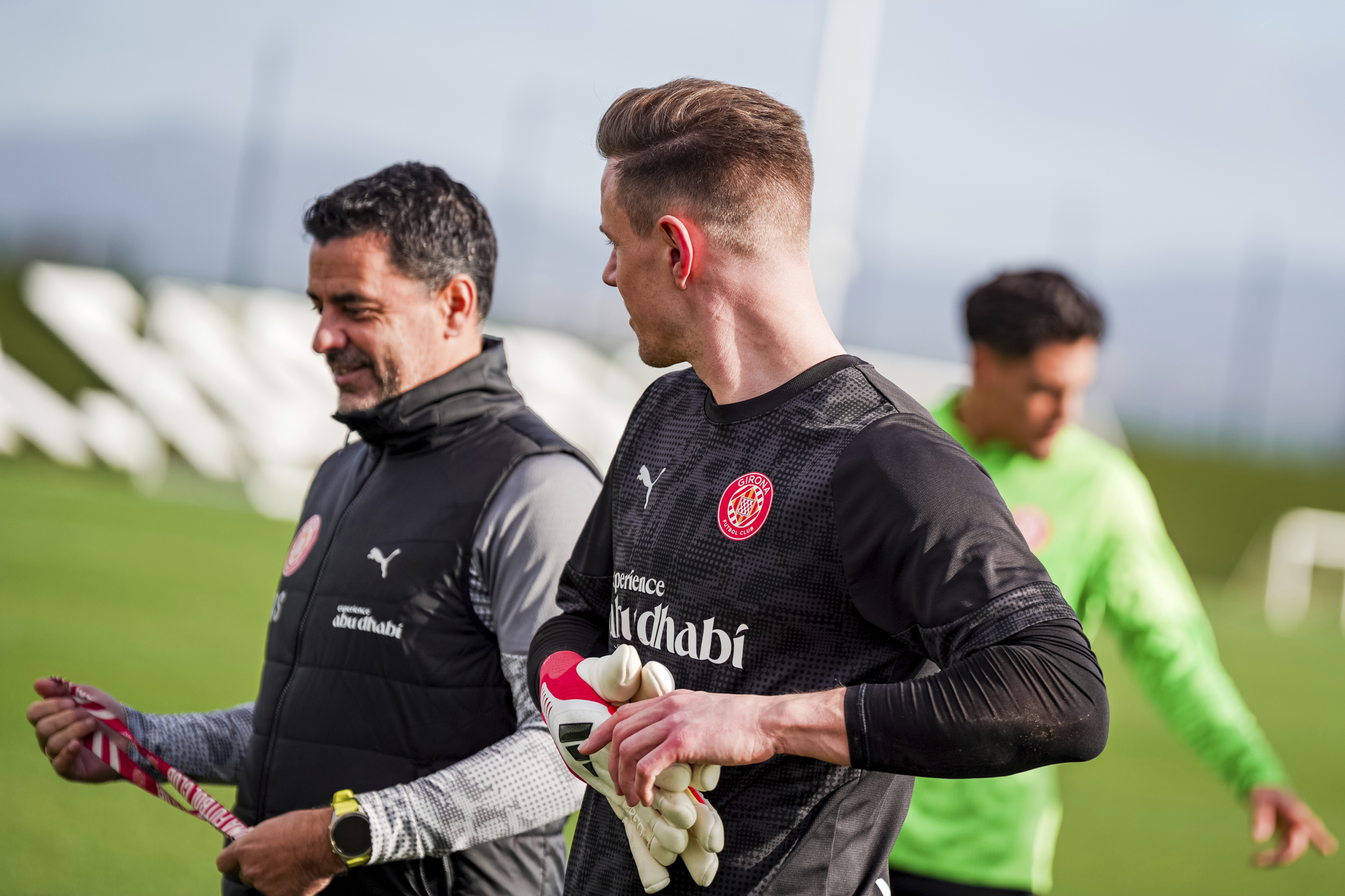 Míchel y Ter Stegen cuando estaban en el Girona.