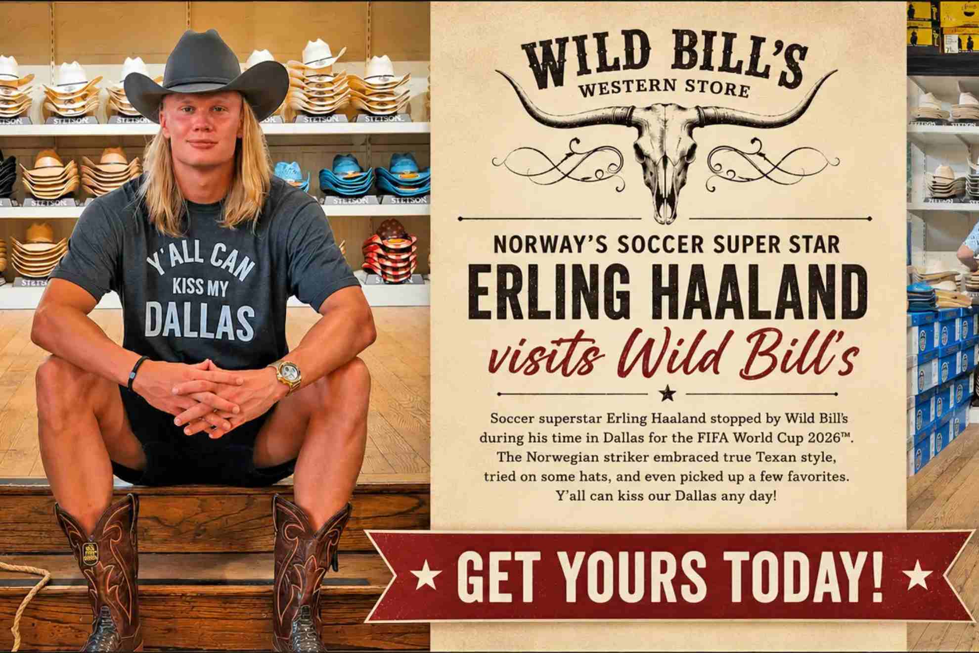 Erling Haaland, reclamo en la tienda estadounidense