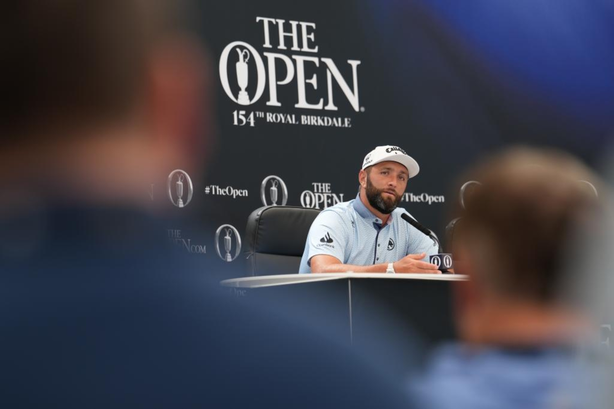 Jon Rahm (31), durante la comparecencia