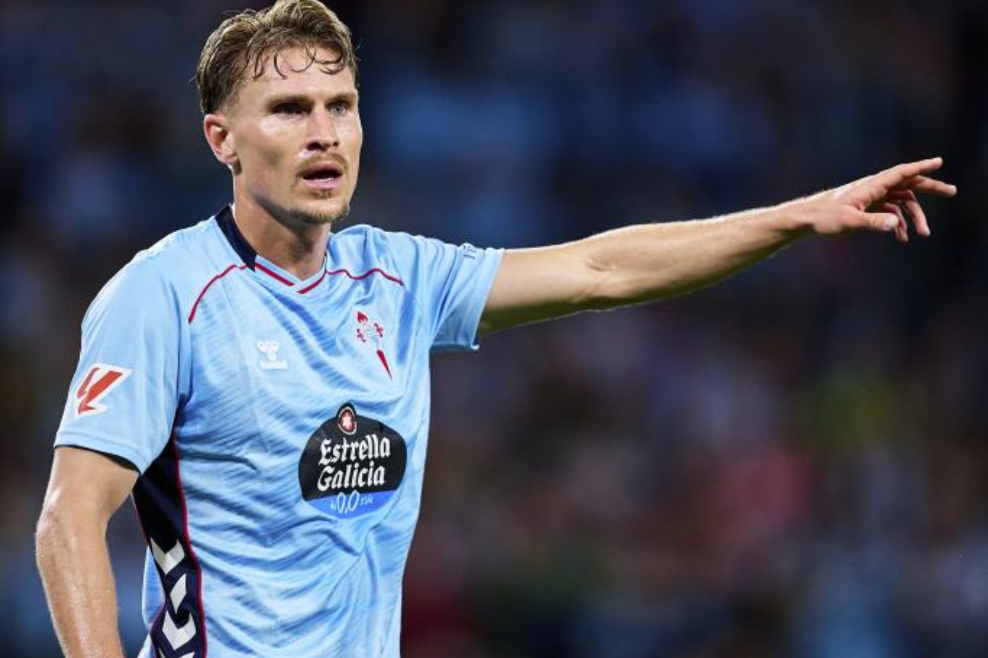 Starfelt, en un partido con el Celta.