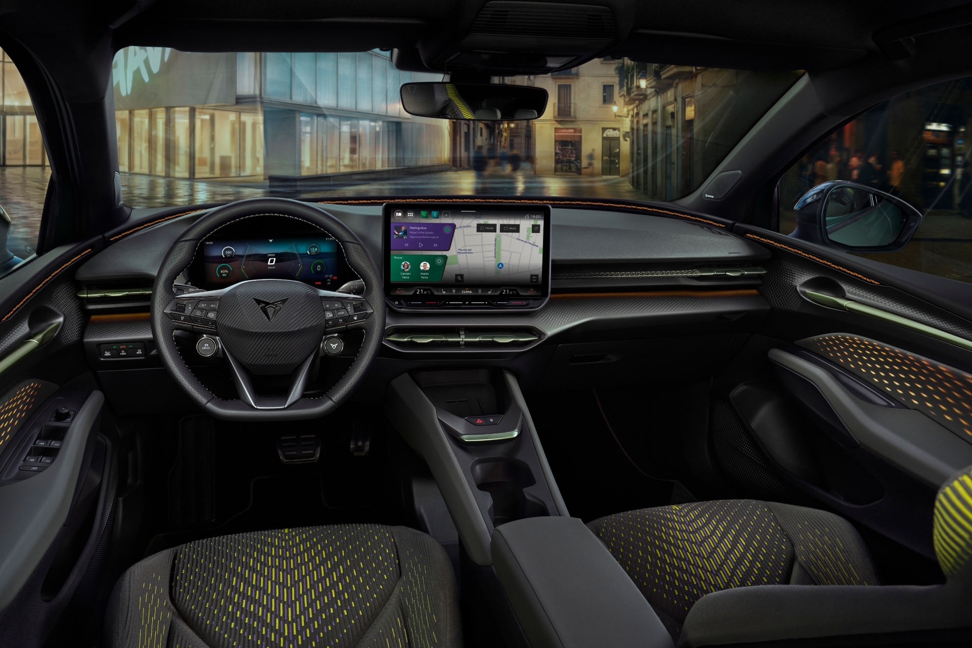 Interior del Cupra Raval Plus 125 CV