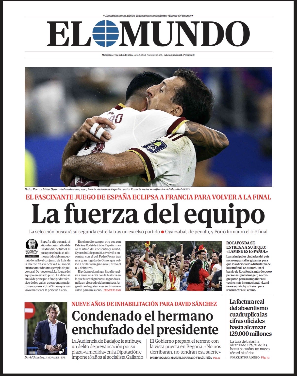 Las portadas del día