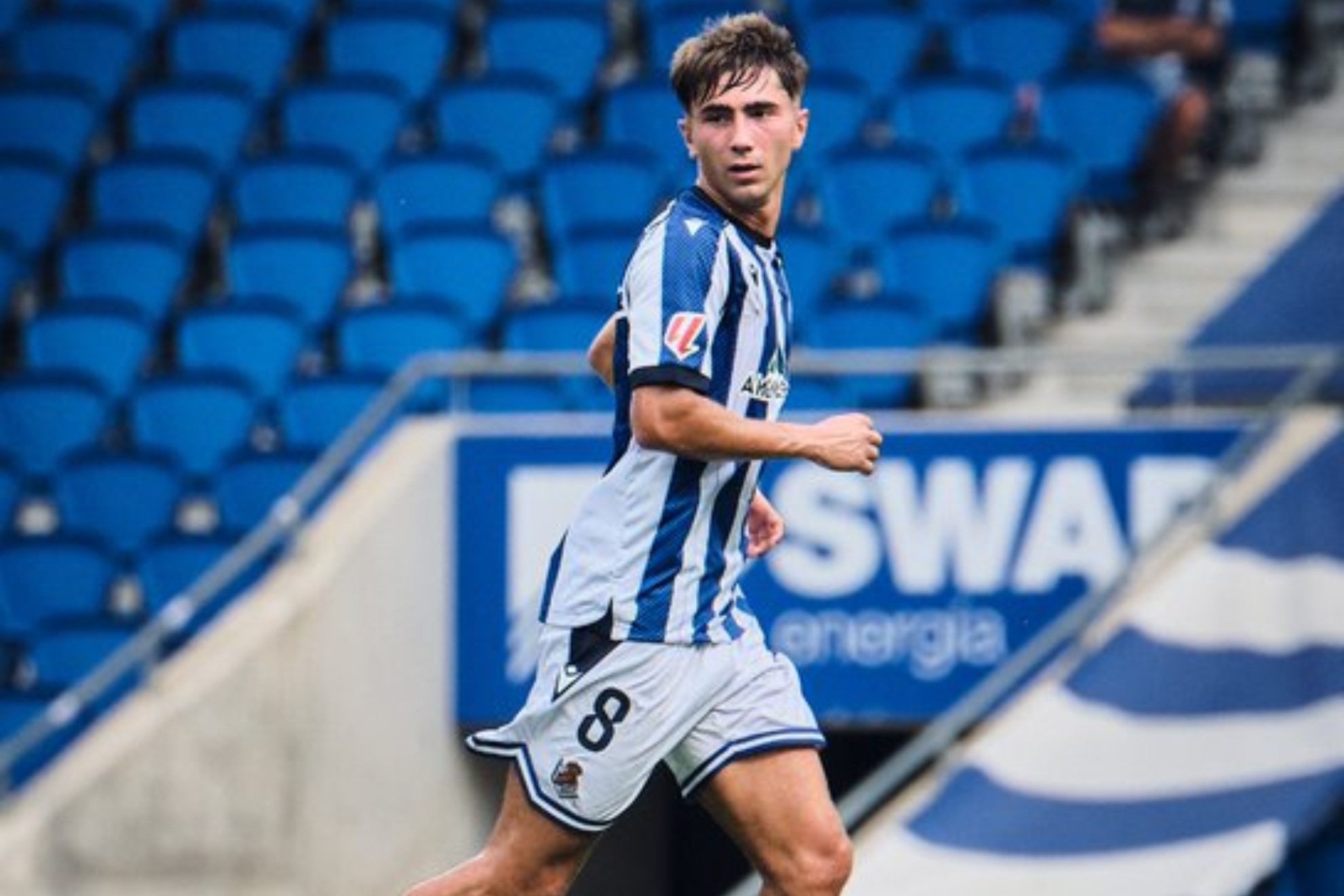 Mikel Rodríguez, en un partido de la pasada temporada con el Sanse.