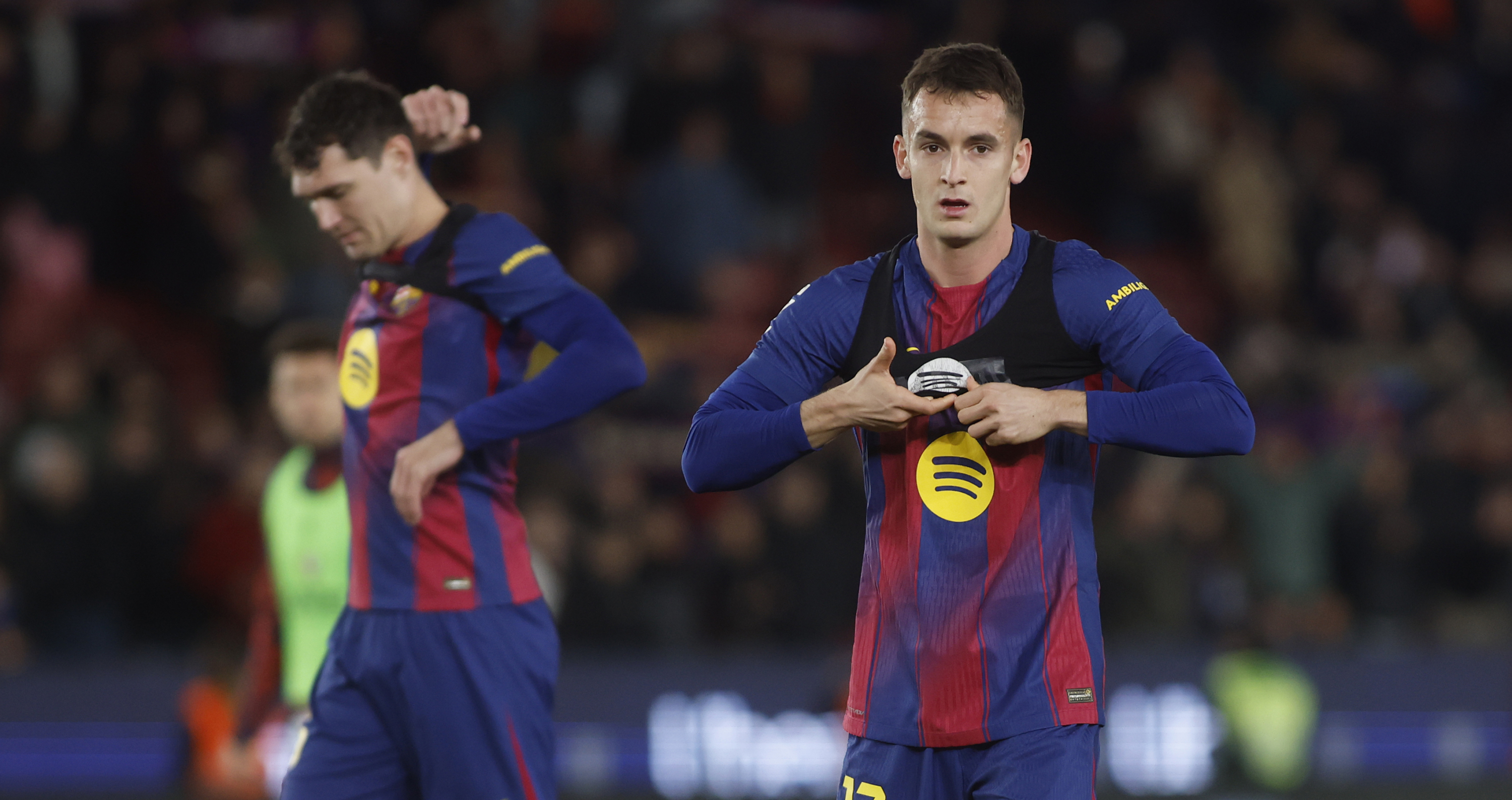 Marc Casadó in a match against Osasuna.