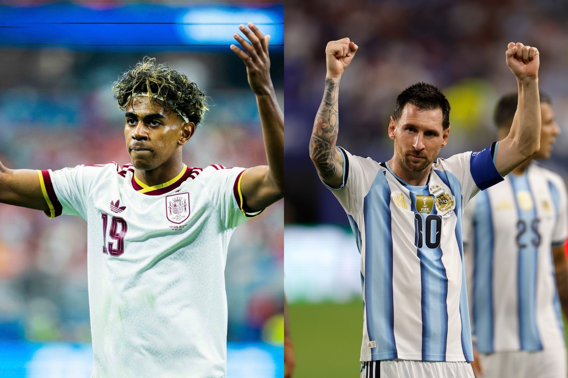 Lamine Yamal y Leo Messi, frente a frente en la final de la Copa del Mundo