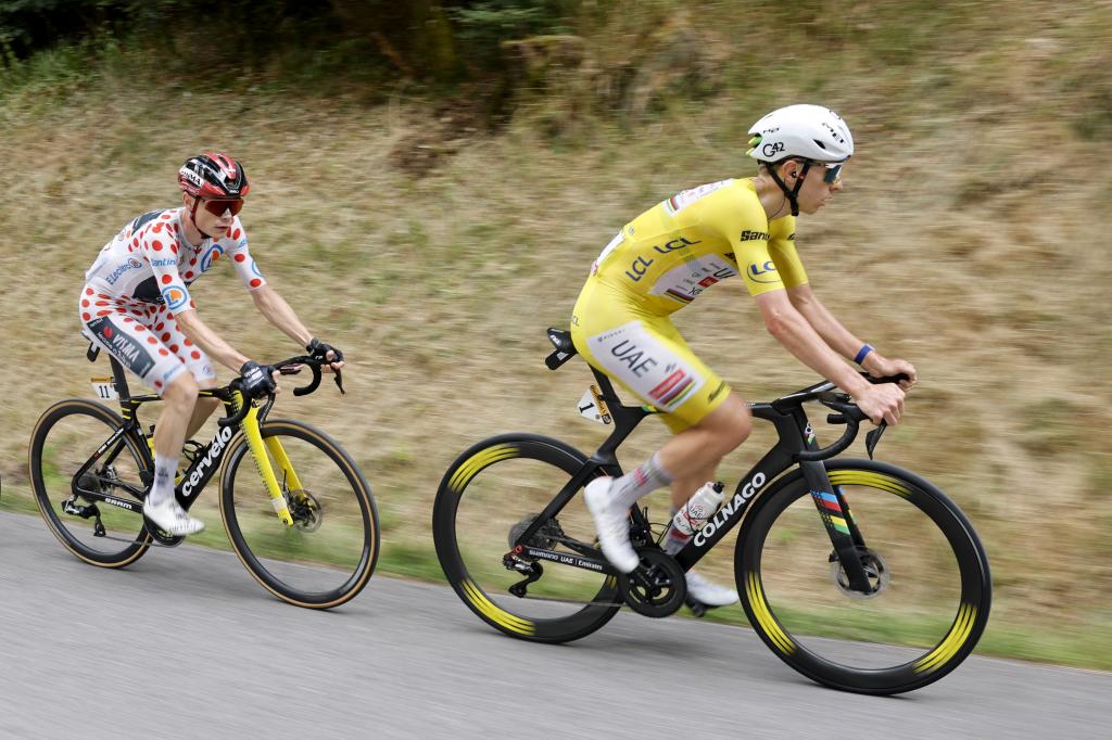 Jonas Vingegaard y Tadej Pogacar.
