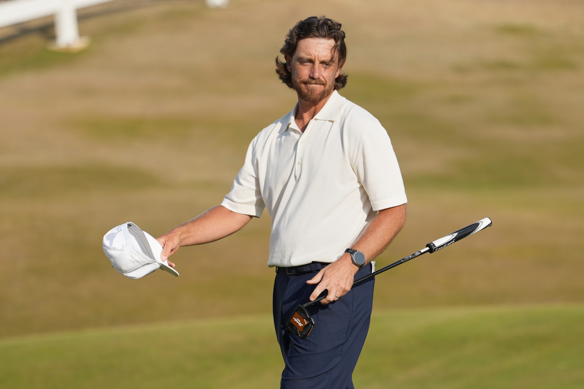 Tommy Fleetwood durante la tercera jornada del Open.