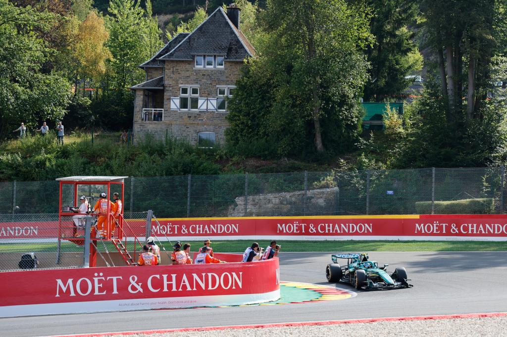 Fernando Alonso, durante el GP de Bélgica.