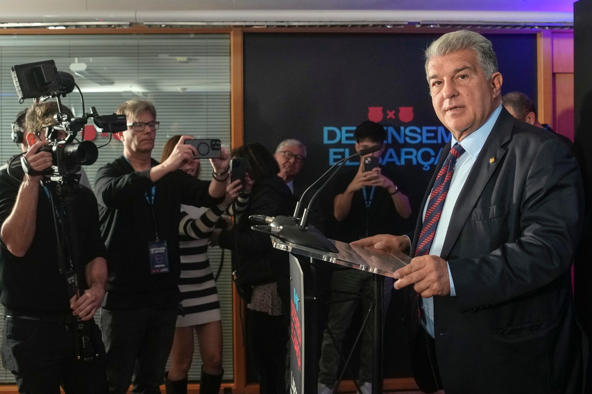 Joan Laporta en un acto del Barça.
