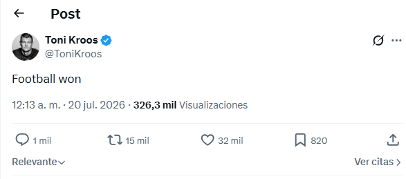 TUIT DE KROOS