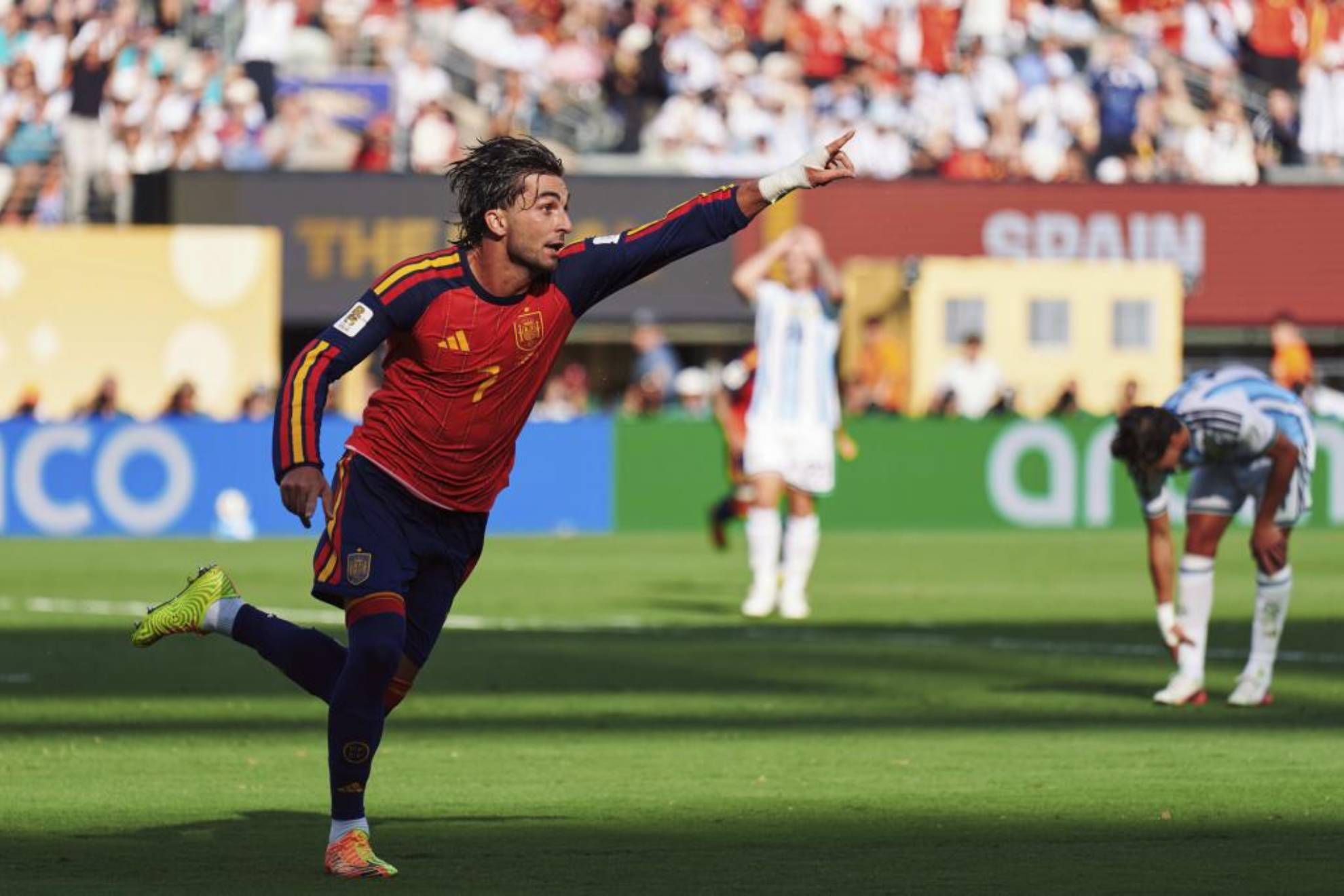 Ferran celebra el gol del triunfo de españa en la final del Mundial.