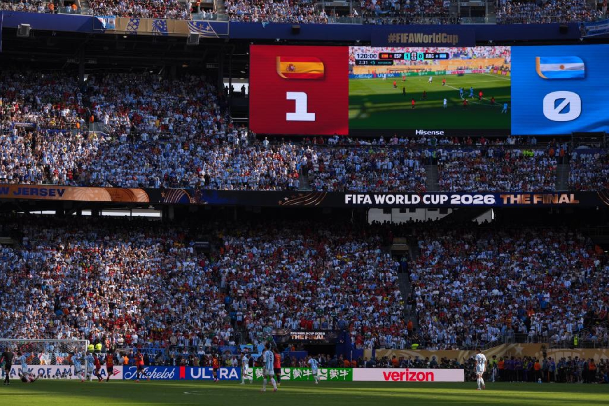 El marcador del MetLife Stadium.