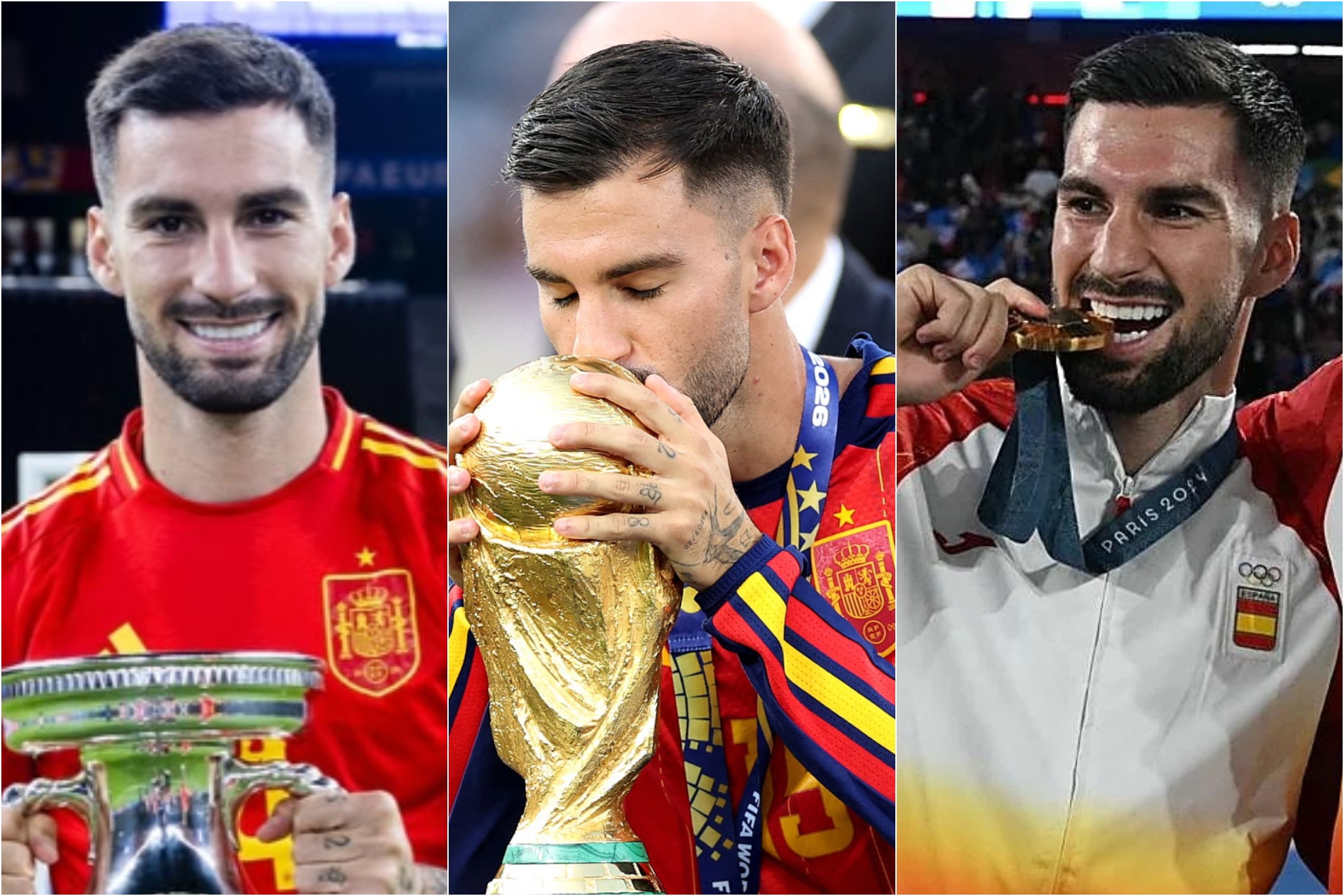 Alex Baena, con la Eurocopa, el Mundial y la medalla de oro olímpica.