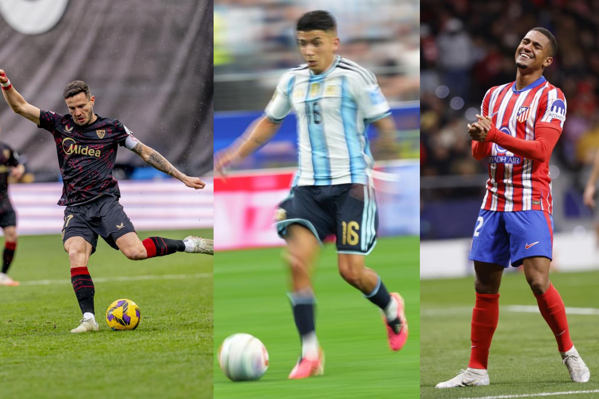Saúl, Almada y Lino.