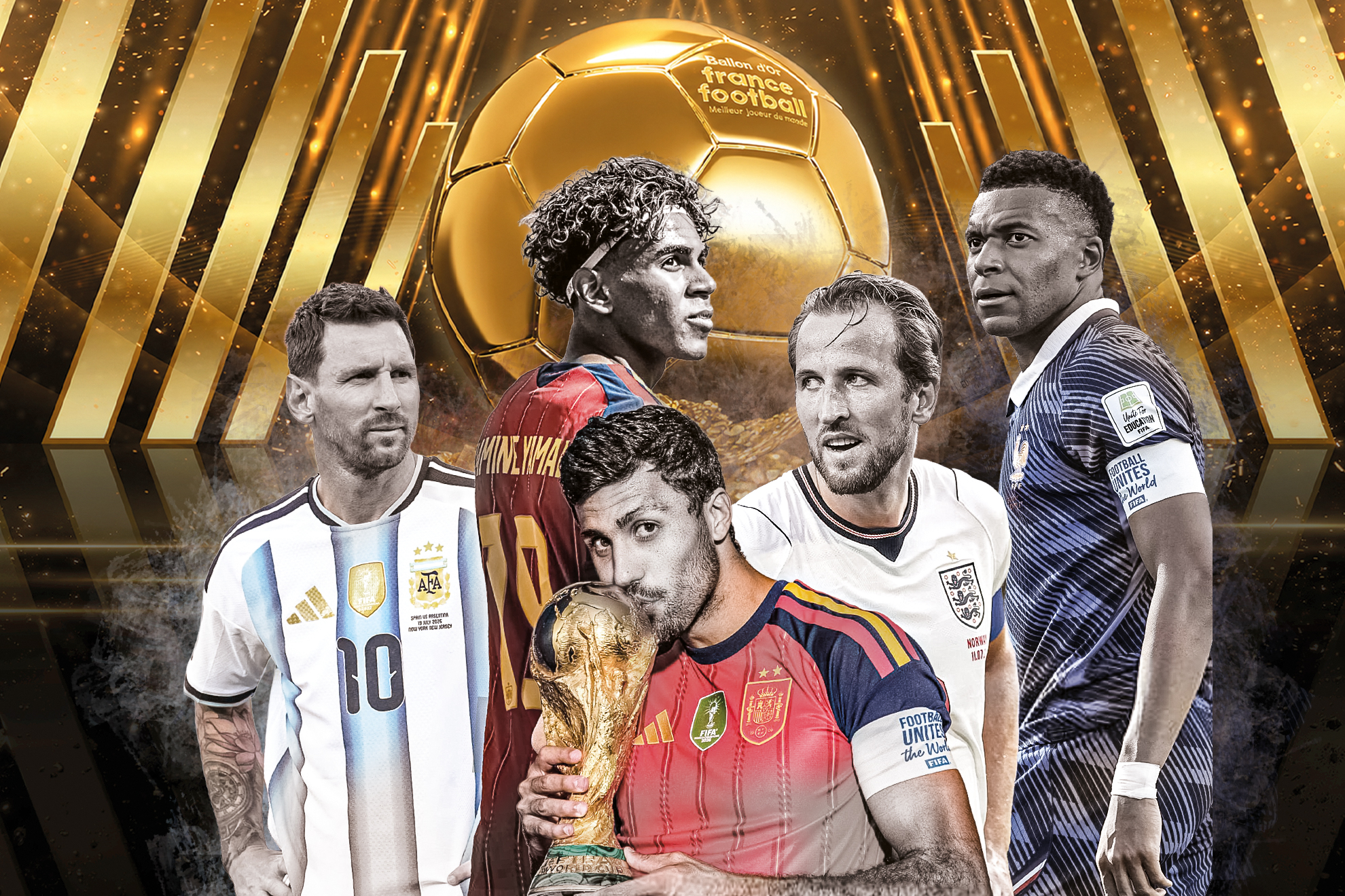 Los cinco principales candidatos a ganar el Balón de Oro.
