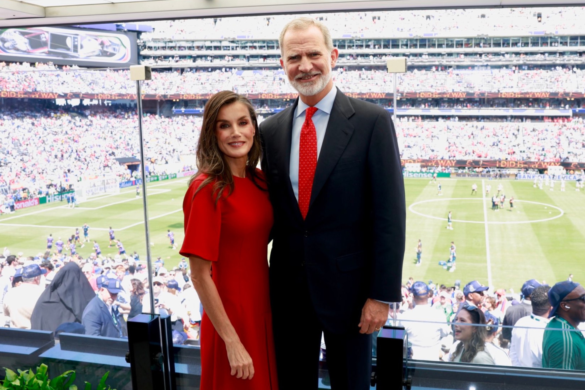 Felipe VI y Letizia, en la final del Mundial. Casa Real.
