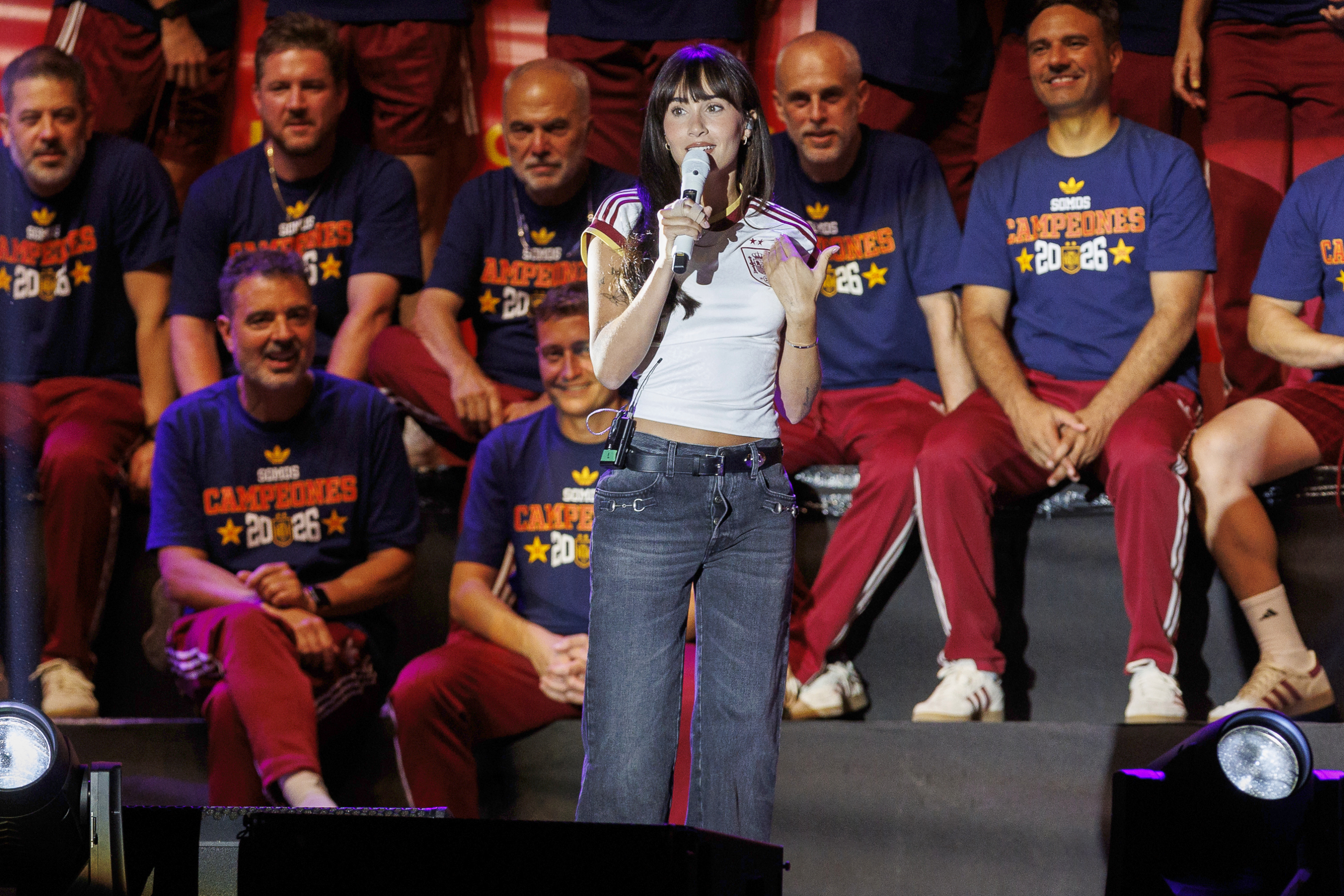 Aitana fue la "superestrella" de la fiesta en Cibeles por el Mundial ganado por España