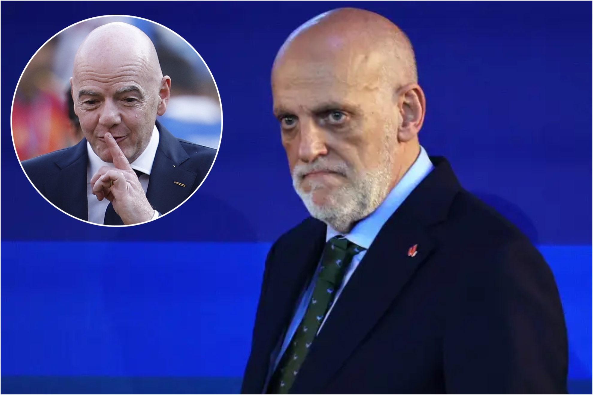 Infantino y Javier Tebas.