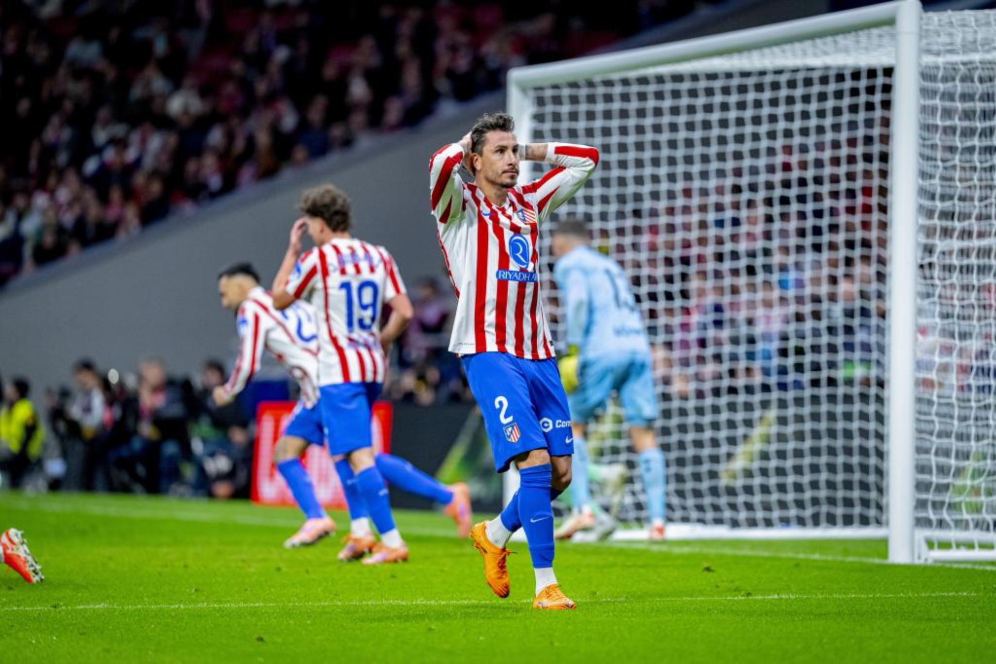 Giménez, en un partido del Atlético.