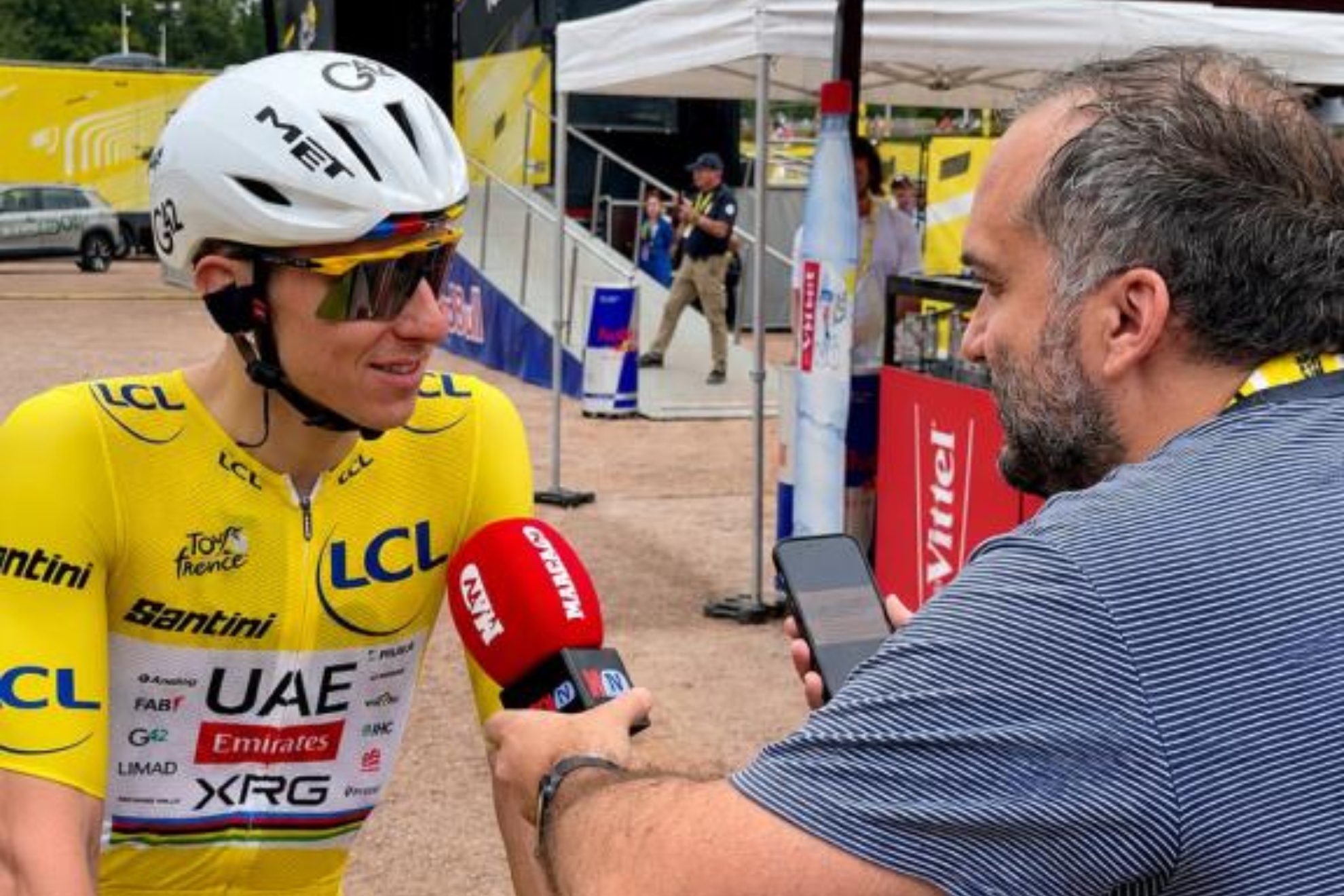 Tadej Pogacar, avec MARCA dans le Tour.