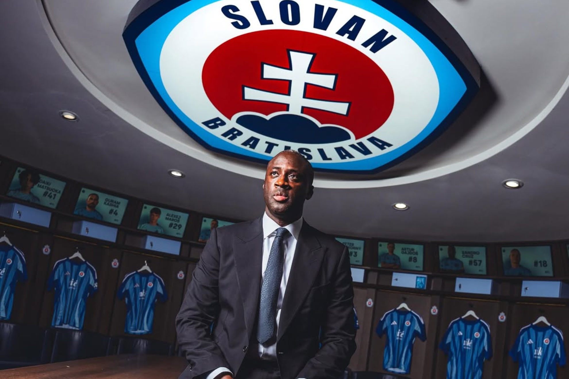 Yaya Touré, con el Slovan Bratislava.
