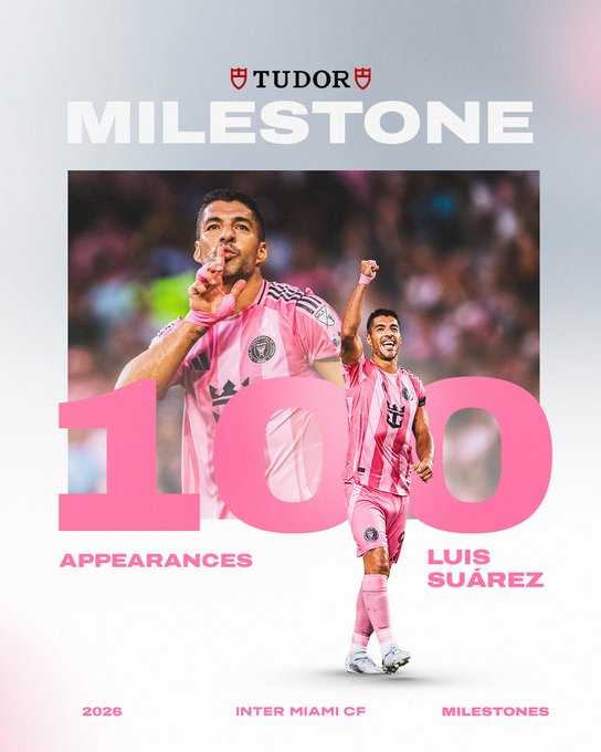 Luis Súarez cumple 100 partidos con el Inter Miami en la MLS Inter Miami