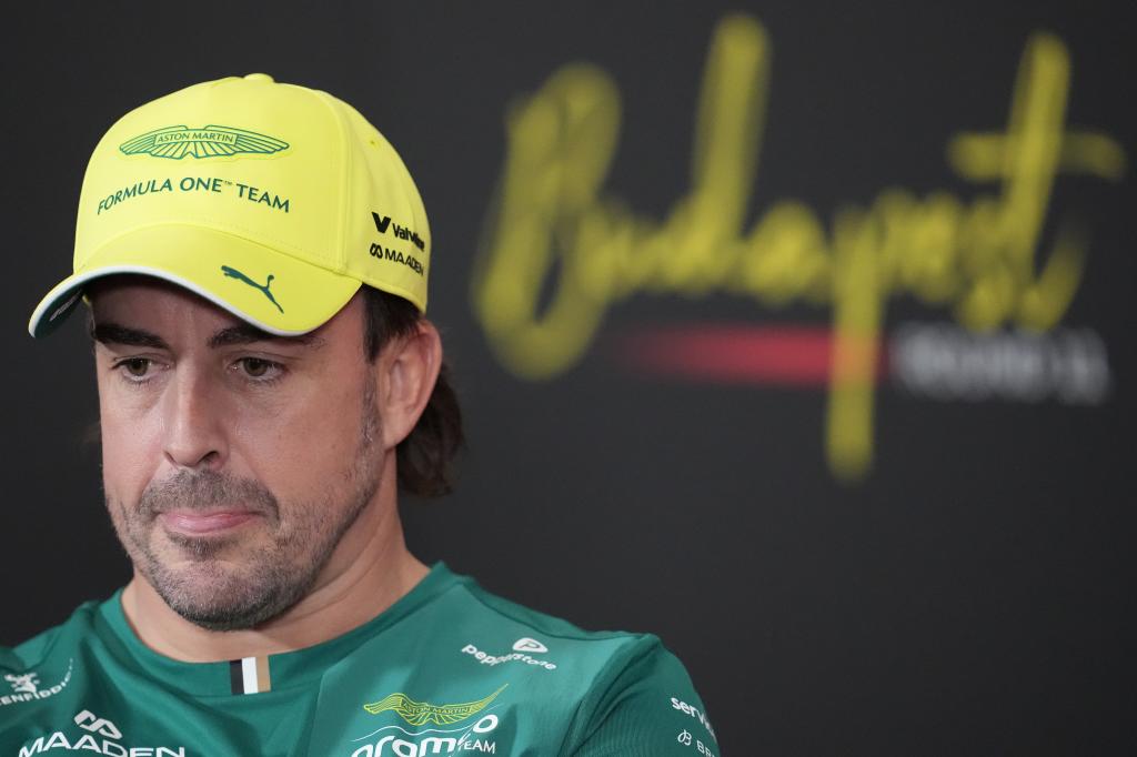Alonso, at the press conference.