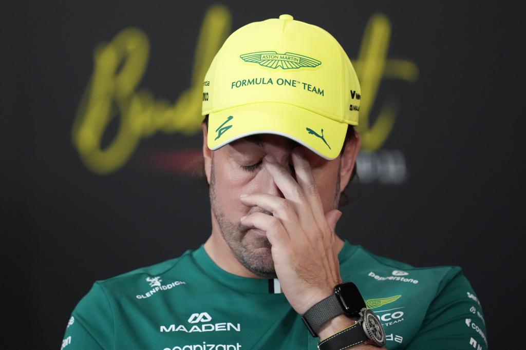 Alonso, at the press conference.