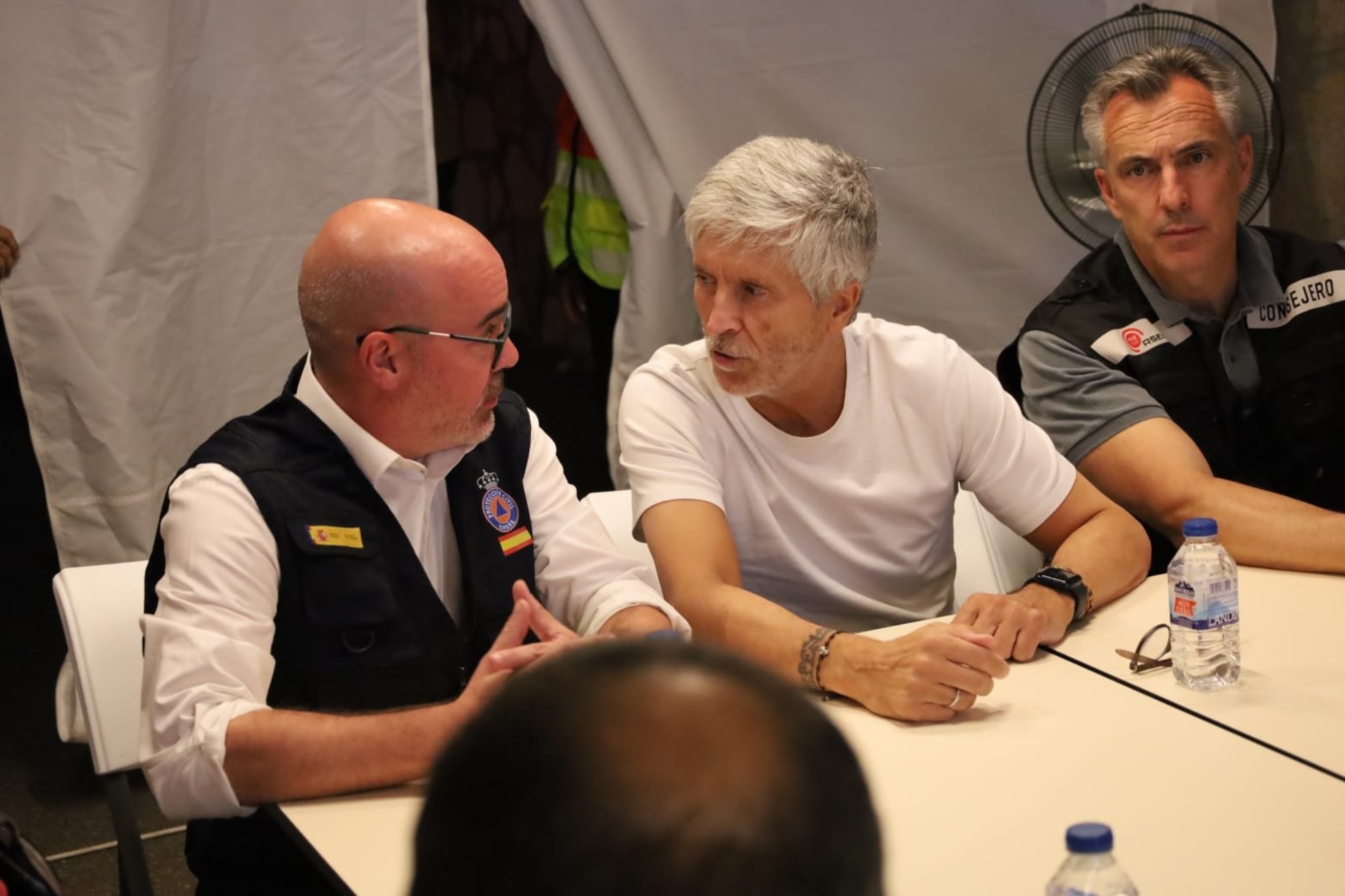 Marlaska, junto con el delegado del Gobierno Fran Martín Aguirre
