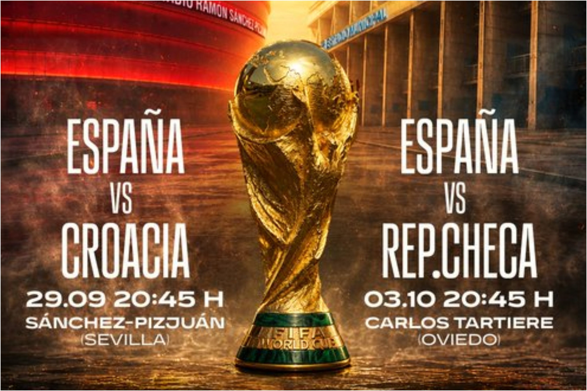 Cartel de los próximo compromisos de España RFEF