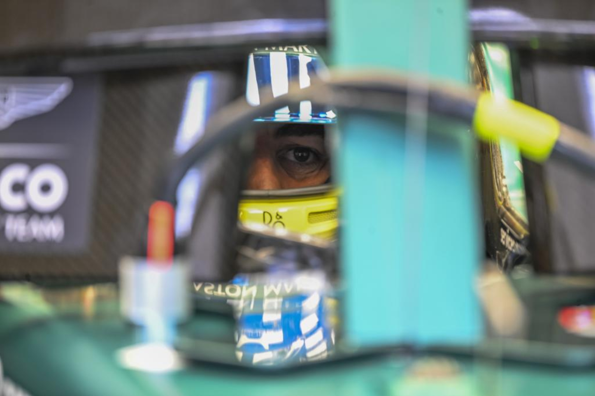 Alonso, dentro del coche.