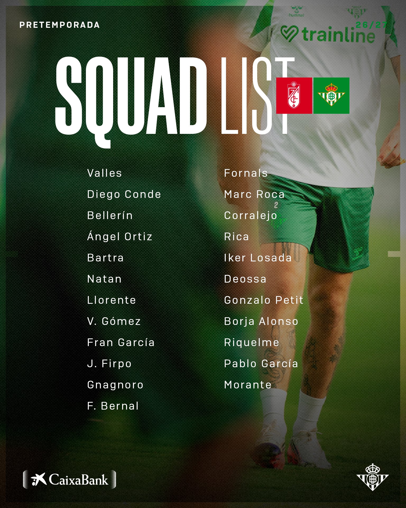 El Betis pide al Granada
