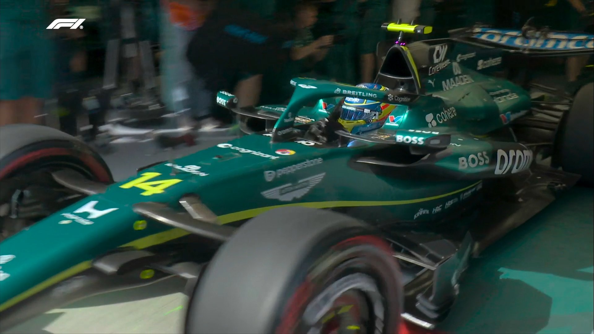 Alonso, en la Q1 de Hungría. F1.com