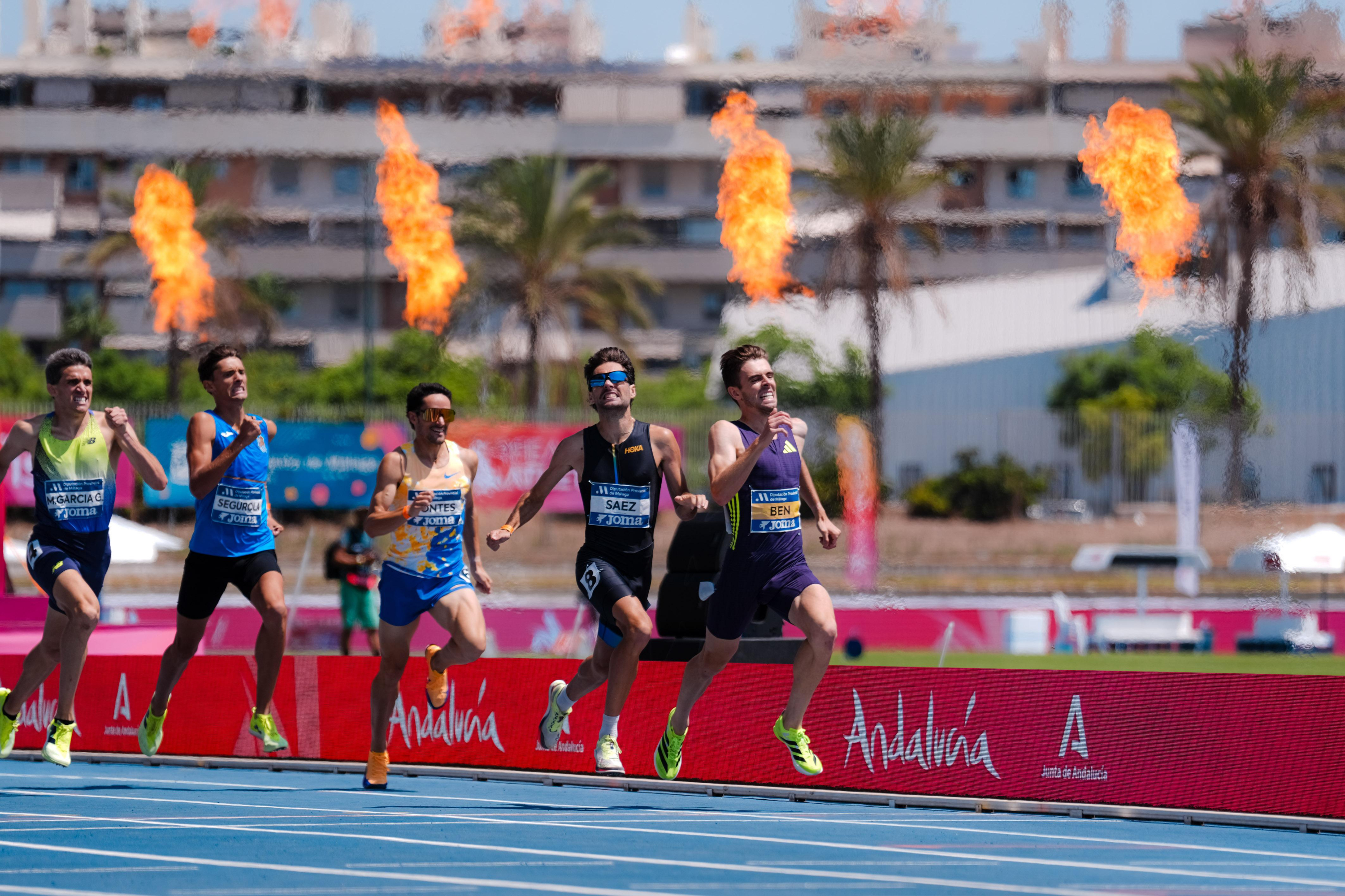 Adrián Ben, en la final de 1.500 metros del Campeonato de España