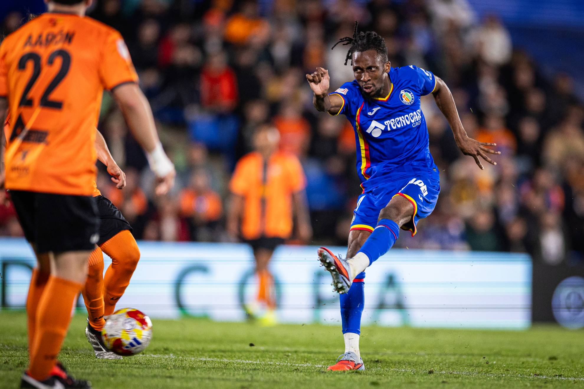 Neyou durante un partido con el Getafe