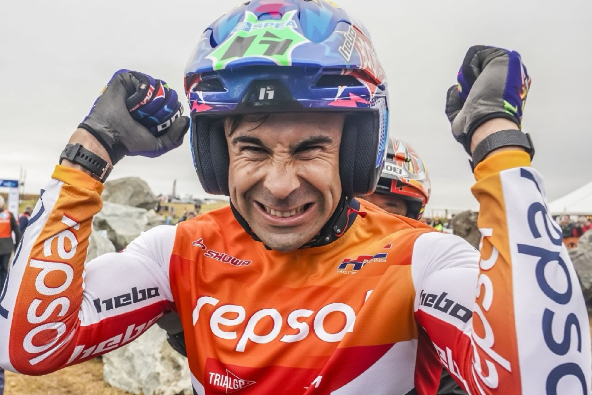 Toni Bou, tras sellar su doblete en Anglesey (Gran Bretaña).