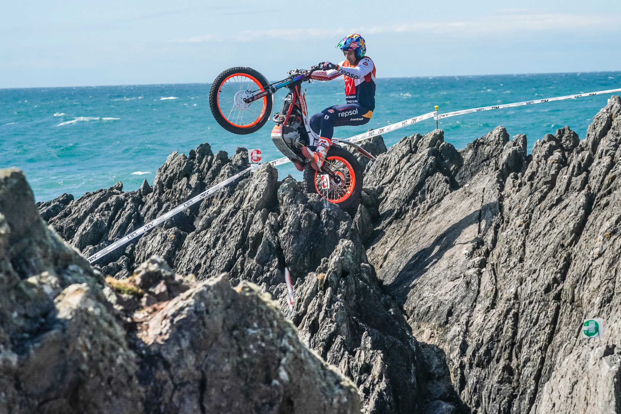 Bou competing on Anglesey.