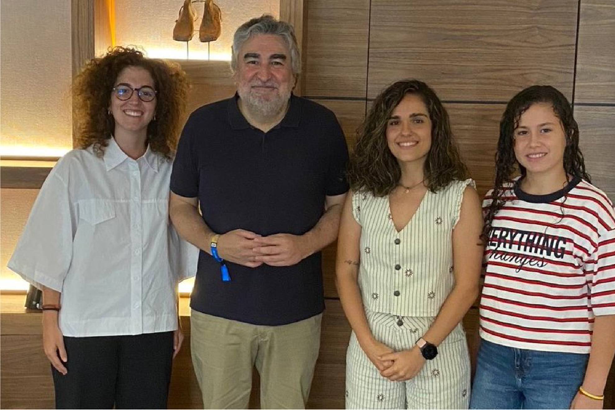 José Manuel Rodríguez Uribes, junto a Pilar Ferrer, Blanca Argente y Natalia Benedicto CSD