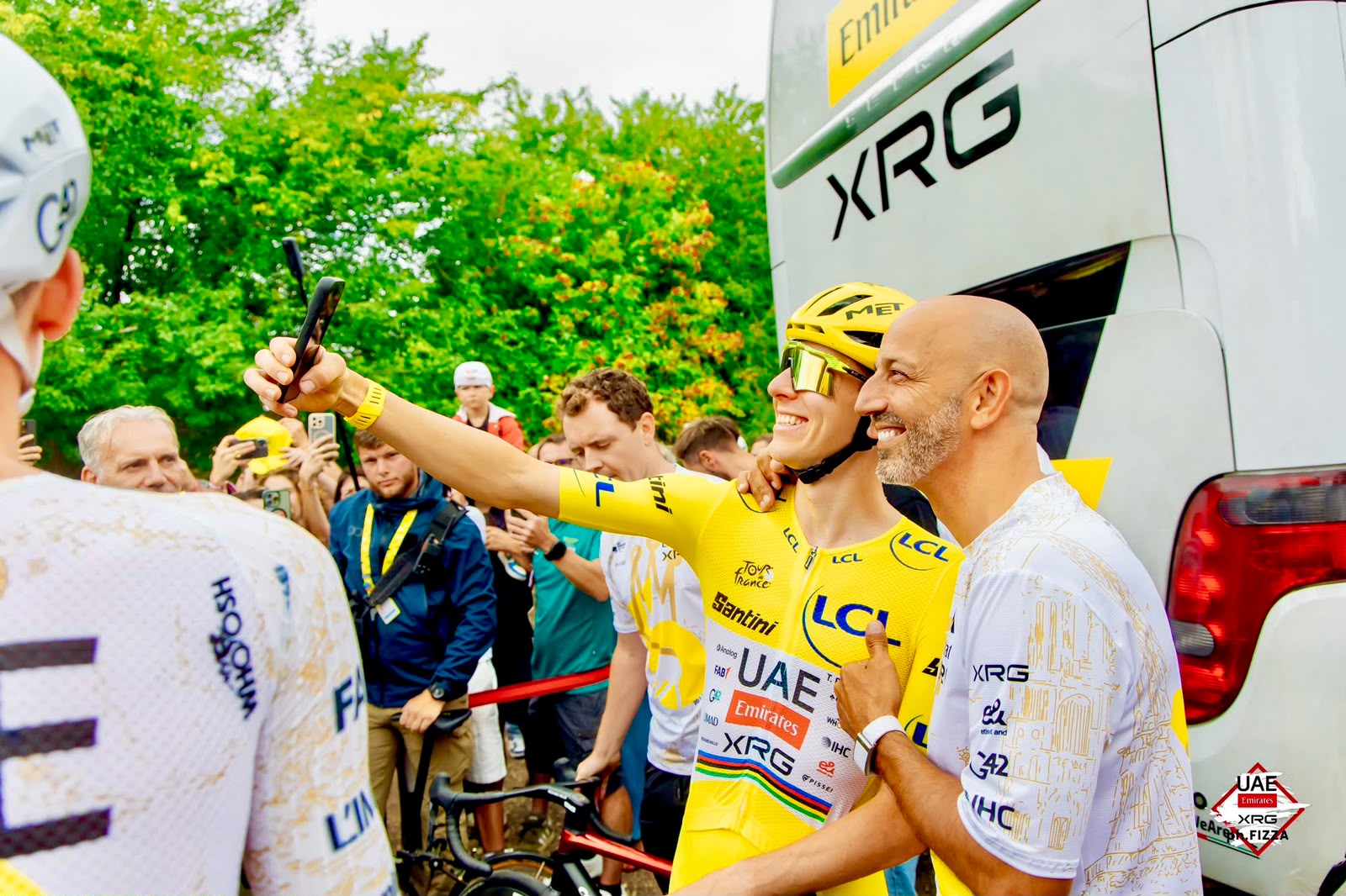 Otra imagen de ellos dos juntos en el Tour.