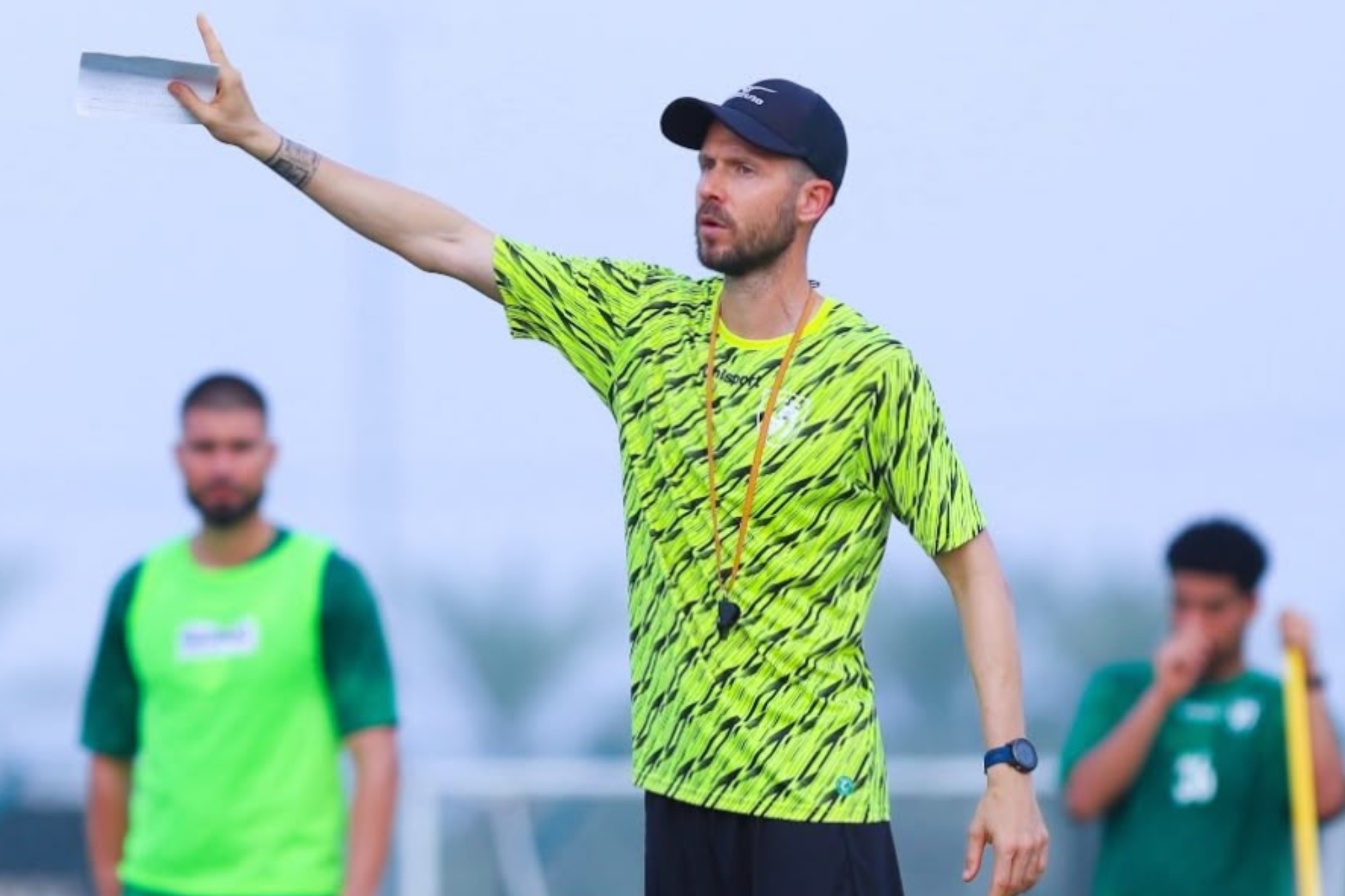 Andrés García, en una imagen con su nuevo equipo.