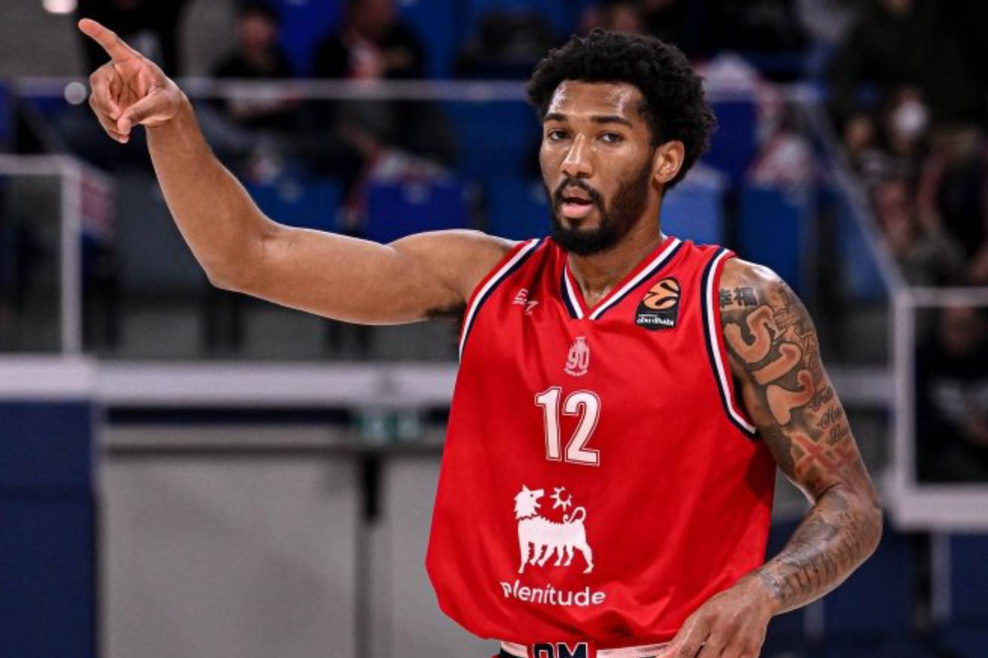 Armoni Brooks, en un partido con el Armani Milán.