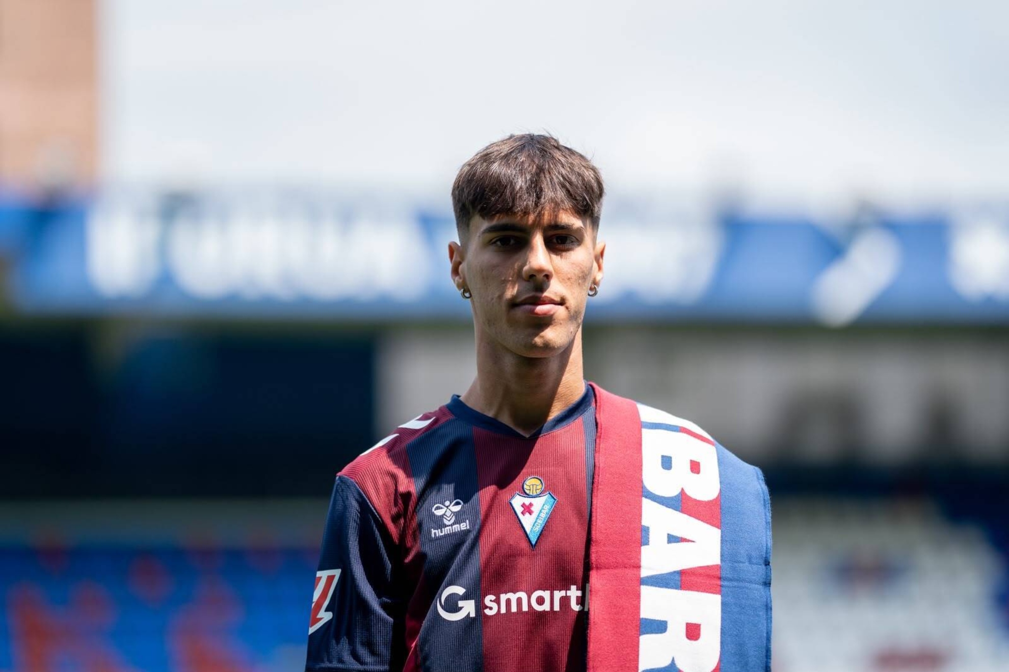 Lucas Núñez en su presentación como nuevo futbolista del Eibar Eibar